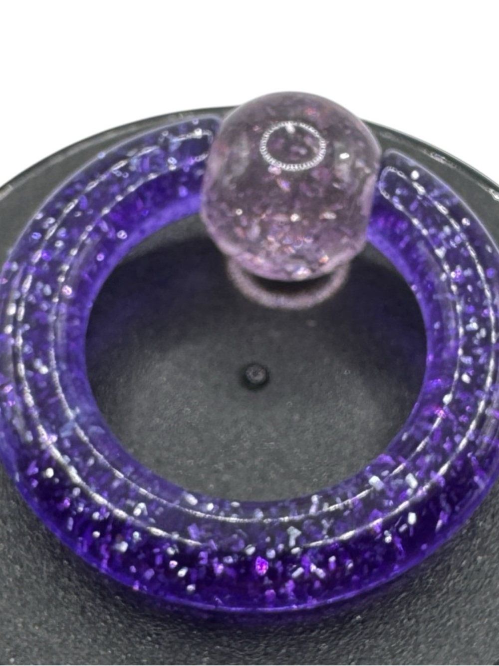 Blue Glitter Acrylic Captive Bead Ring CBR Body Jewelry Piercing 4g 5/8"